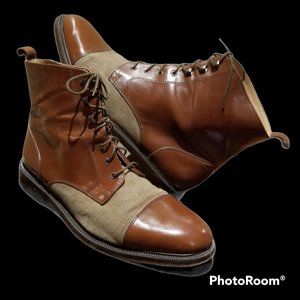 Men's IDEA Leather & Canvas Boots (Size 11.5/12)